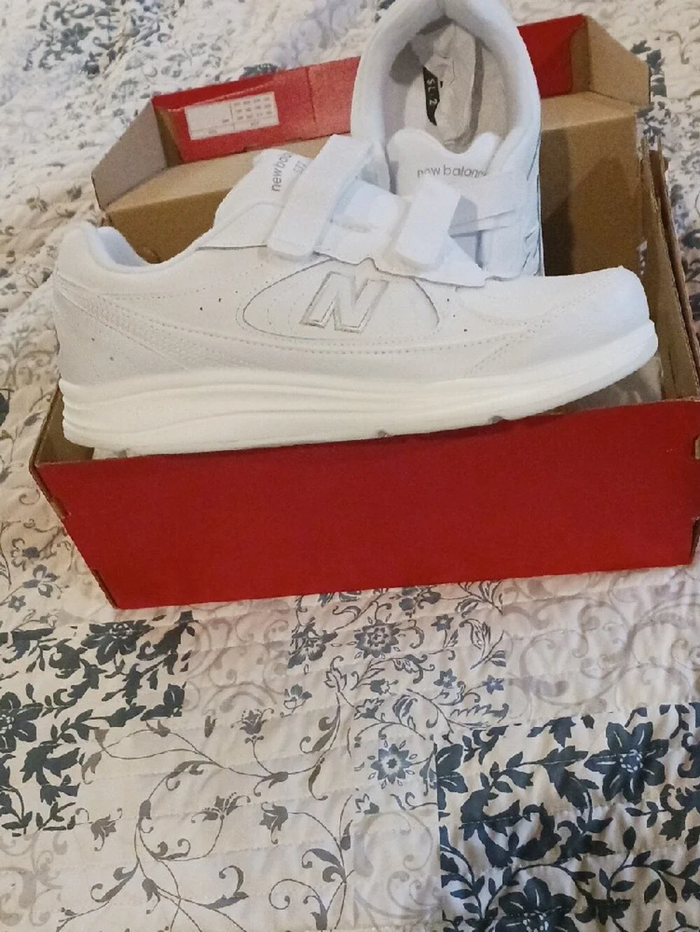 New Balance Kids White Velcro 577 Sneakers